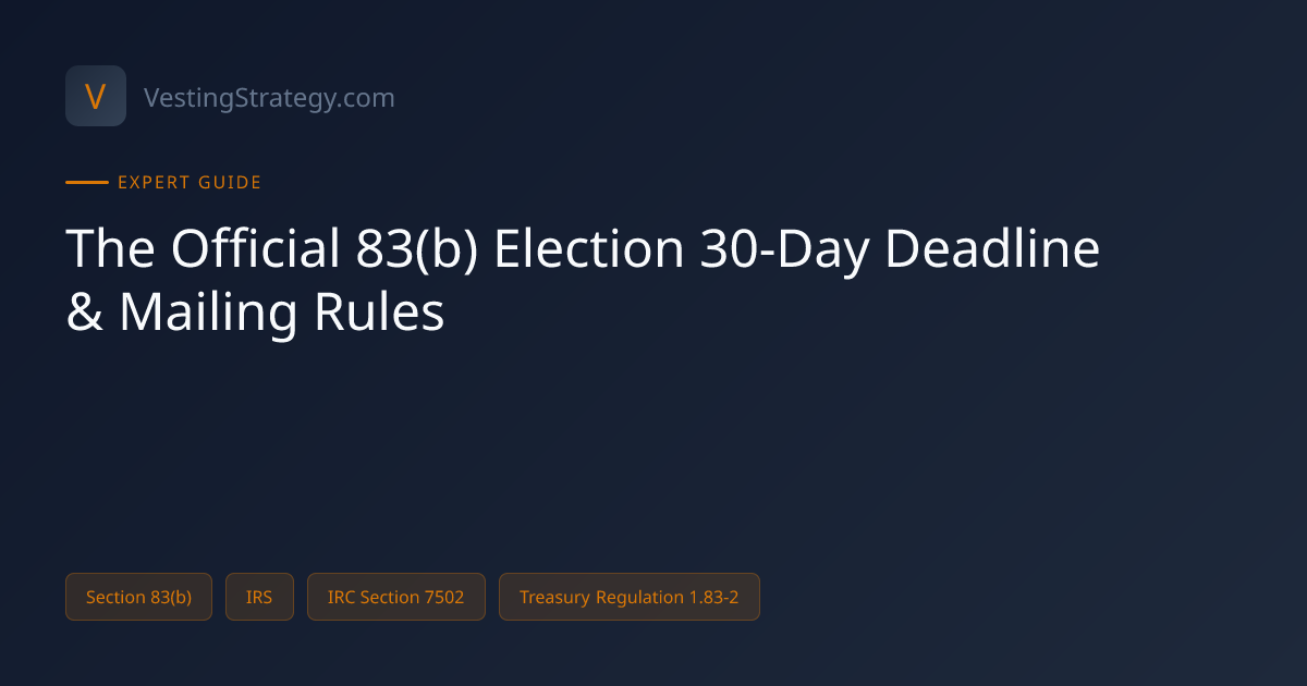 The Official 83(b) Election 30-Day Deadline & Mailing Rules ...