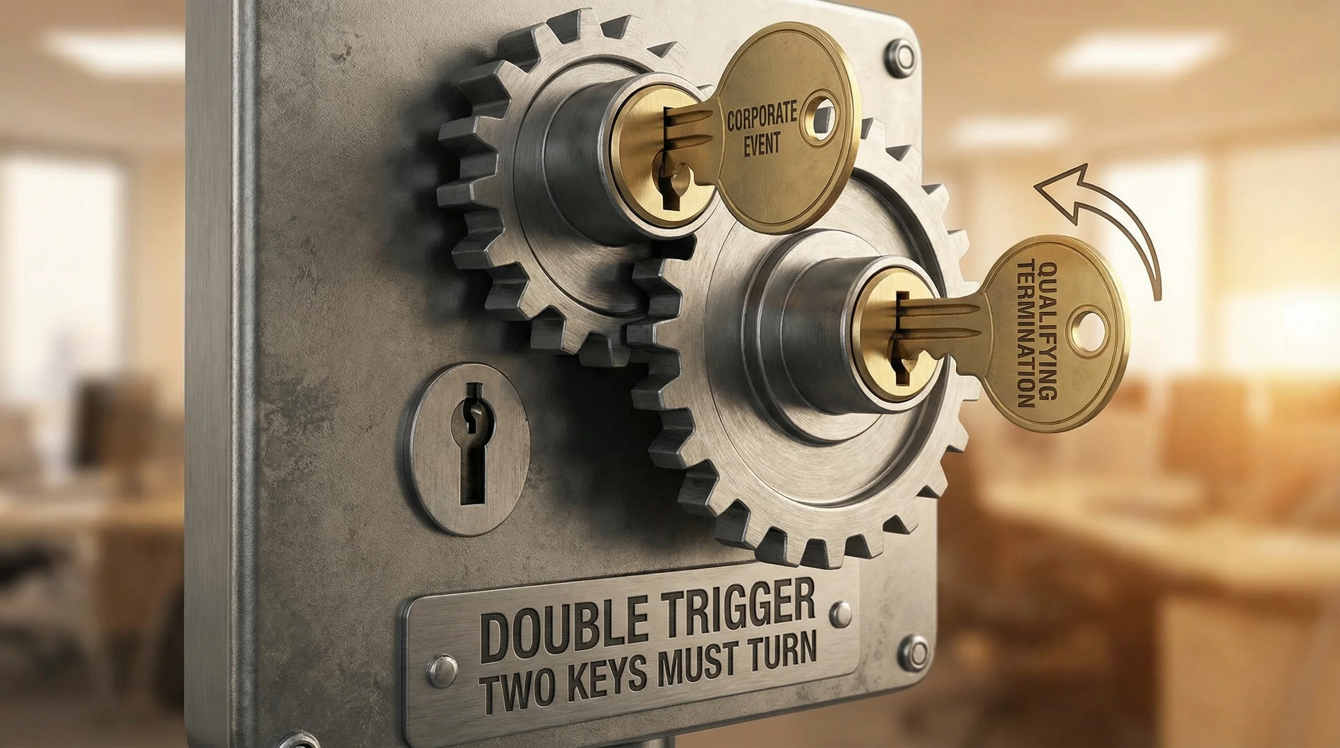 Double trigger acceleration concept: corporate change of control event plus qualifying termination both required